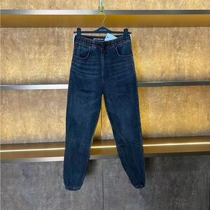 Alexander Wang Dark Wash Elastic Waist Denim Jogger